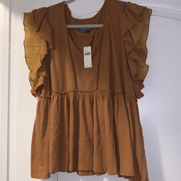 Anthropologie Ruffled baby doll blouse - Picture 2 of 4